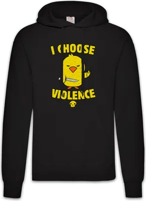 Produktbild von Urban Backwoods I Choose Violence Rubber Duck, Herren Hoodie, Farbe: Schwarz, Größe: XL