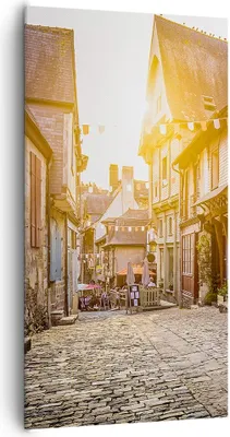 Produktbild von Bild auf Leinwand - Leinwandbild - stadt straße katze - 65x120cm - Wand Bild - Wanddeko - Leinwanddruck - Bilder - Kunstdruck - Wanddekoration - Leinwand bilder - Wandkunst - PA65x120-3711
