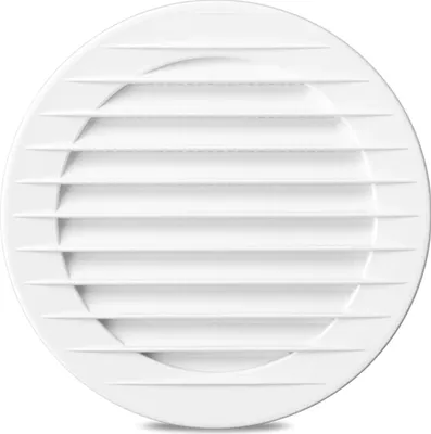 Produktbild von Rundes Lüftungsgitter - versch. Größen und Farben 90 Weiss