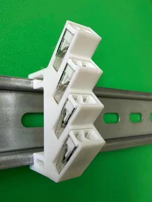 Produktbild von SOIXX Hutschienenhalter XWD für WAGO 4x 2273-202 DIN Rail Hutschiene Halter Weiß