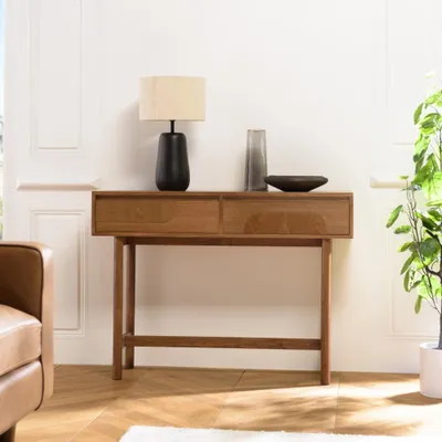 Image de MARIO - Console couleur naturelle 2 tiroirsReproduction motif arrondi