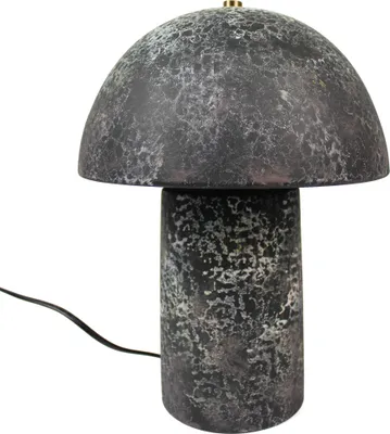 Produktbild von Tischlampe Pilz 23x30 cm Keramik in Steinoptik Nachttischlampe Tischleuchte