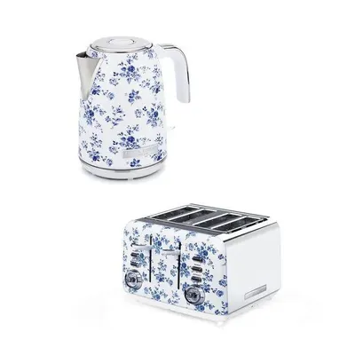 Image de Ensemble de petit-déjeuner Laura Ashley – Bouilloire 1,7 l et grille-pain 4 fentes – China Rose de VQ