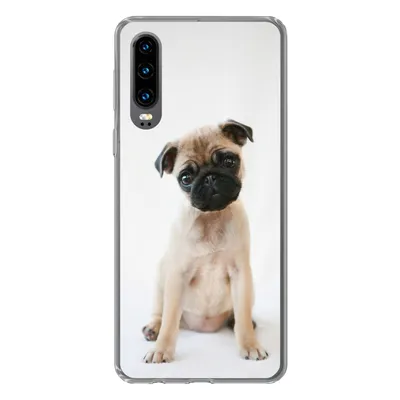Produktbild von MuchoWow® Handyhülle Schutzhülle Hülle für Huawei P30 Hund - Haustiere - Porträt Silikon Softcase Handy Hülle - Kartenbesitzer