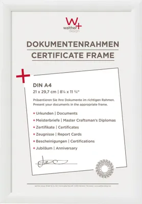 Produktbild von Walther Trendstyle       21x29,7 Kunststoff weiß DIN A4    KP130W