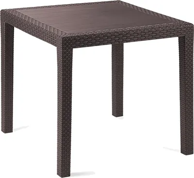 Produktbild von Gartentisch Tisch Terrassentisch  Eckig Mokka 79x79x72cm Rattan-Optik