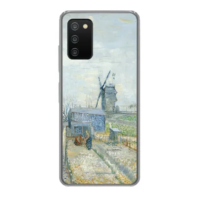 Produktbild von MuchoWow® Handyhülle Schutzhülle Hülle für Samsung Galaxy A03s Montmartre: Mühlen und Gärten - Vincent van Gogh Silikon Softcase Handy Hülle - Schutz