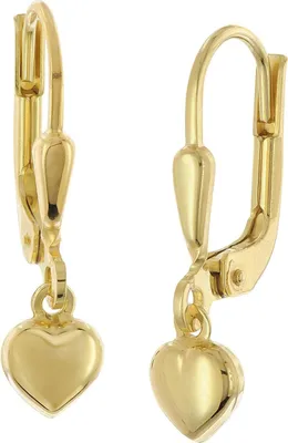 trendor 28465 Kinder-Ohrringe Gold 333 / 8K Herz-Ohrhänger 1