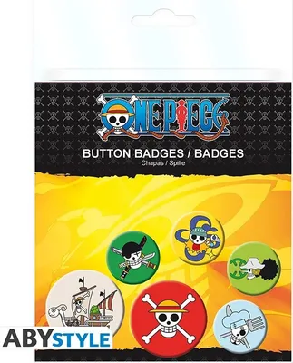 Image de Badges à épingler One Piece - Skull (1) pack de 6
