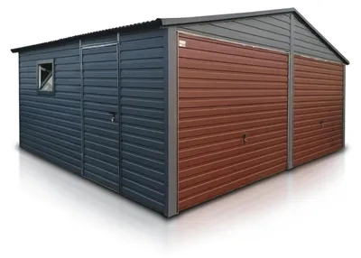 Produktbild von Doppelgarage 6x5m Satteldach Schwingtor Graphit