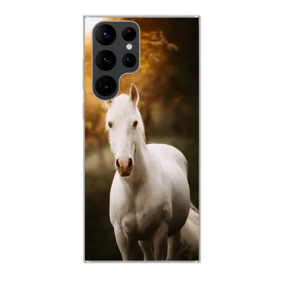 Produktbild von MuchoWow® Handyhülle Schutzhülle Hülle für Samsung Galaxy S22 Ultra Pferd - Licht - Sonne Silikon Softcase Handy Hülle - Abbildung