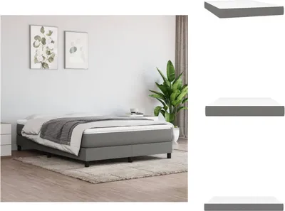 Zdjęcie produktu dla vidaXL Materac sprężynowy kieszeniowy ciemnoszary 140x190x20 cm tkanina - Materace