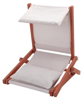 Image de Chaise de plage pliable avec protection solaire et coussin