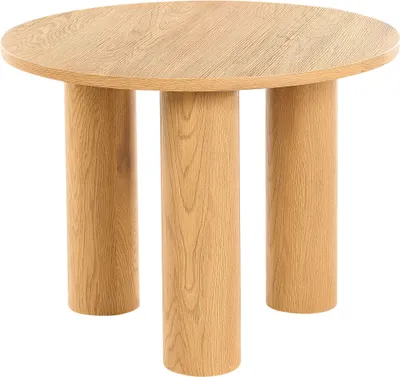 Zdjęcie produktu dla BELIANI Stolik kawowy MDF jasna okleina do salonu retro okrągły