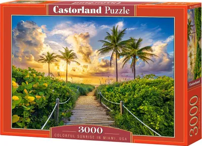 Obrázok produktu pre Puzzle s 3000 dielikmi: Farebný východ slnka v Miami, USA