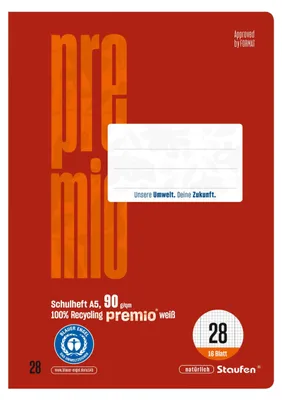 Obrázok produktu pre Blok školských zošitov – 10 zošitov po 16 strán, formát DIN A5, čiarovaný s okrajom