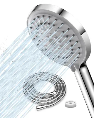 Duschkopf wassersparend mit Schlauch 2 m, druckerhöhend, 9,5 l/min