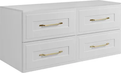 Immagine prodotto di RODAN | Mobile da bagno 120 cm - Bianco - Appeso - con 4 cassetti - MDF - con spazio di archiviazione