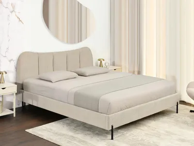 Obrázok produktu pre Dvojlôžková posteľ 180x200 KAELIRA - béžová / čierna