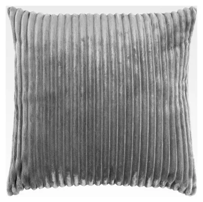 Produktbild von Kuschelkissen im Kord-Design, Dekokissen aus Fellimitat, verschiedene Größen (Grau, 50x50)