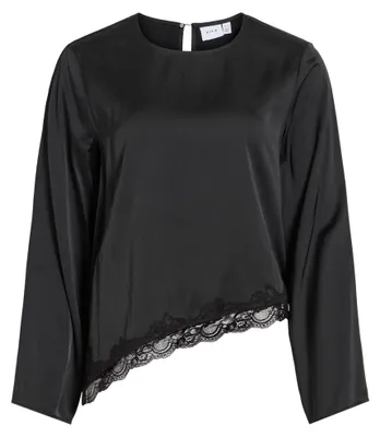 Productafbeelding van Vila damesblouse met lange mouwen, model VIONARA, asymmetrisch