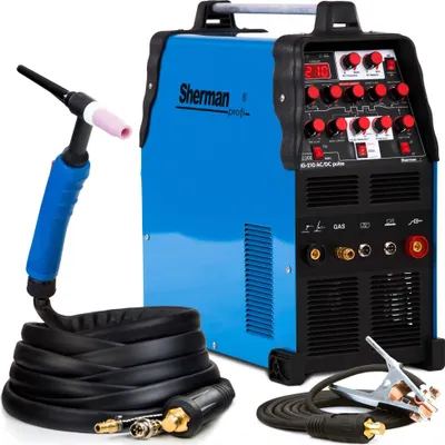 Produktbild von Sherman TIG 210 AC/DC Puls - 200A WIG Schweißgerät AC DC Puls mit MMA, 2T und 4T - HF-Zündung - IGBT