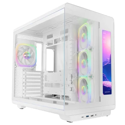 Obrázek produktu pro Mars Gaming MCREVMAXW, Midi Tower, Bílá, ATX, Micro ATX, Mini-ITX, 278 mm, 423 mm, 443 mm