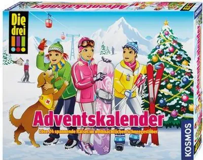 Produktbild von Die drei !!! Adventskalender 2016 - Löse 24 spannende Rätsel im weihnachtlichen Schneegestöber