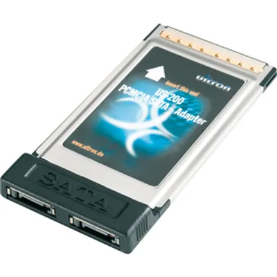 Produktbild von Ultron SATA 2 Port PCMCIA CardBus US-200, SATA, Windows 98SE/ME/2000/XP, MacOS, Linux