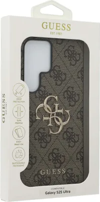 Produktbild von GUESS case passend für SAMSUNG S25 Ultra GUHCS25L4GMGBR (4G PolyurethanBig Logo) brown
