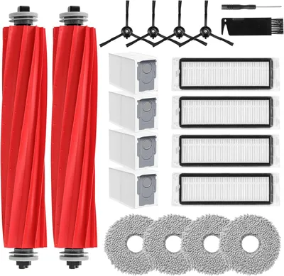Produktbild von 20pcs Q Revo Zubehör kompatibel mit Roborock Q Revo Rboter-Staubsauger, 2 Rollenbürste, 4 HEPA-Filter, 4 Staubbeutel, 4 Mikrofaser-Pads, 4 Seitenbürsten, 1 Schraubendreher