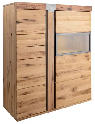 Produktbild von MASSIVMOEBEL24.DE Highboard Wildeiche / Zerreiche 110x45x142 natur geölt NEW AMSTERDAM #05