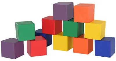 Produktbild von HOMCOM Bausteinset 12er-Set Schaumstoff Bauspielzeug für 1-3 Jahre alt Kinder