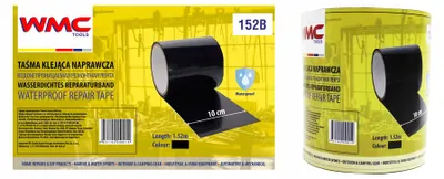 Productafbeelding van Zwart, waterdicht PVC-reparatietape, zwart, 100-152 mm
