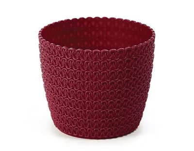 Obrázek produktu pro LAMELA spolka z organiczona odpowiedzi. Obal na květináč MAGNOLIA - jersey bordo Ø 30 cm