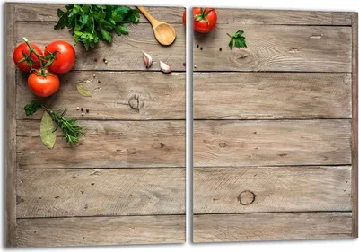 Produktbild von Glasschutzplatte für Herd 2x40x52 Holz