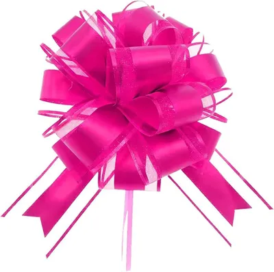 Imagen del producto de Lazo grande, color rosa, 25 cm, para envoltorios de regalo, ideal para bodas