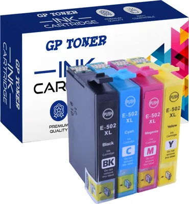 Obrázok produktu pre 4 kazety pre Epson 502 XL Expression Home XP-5100 XP-5105 XP-511 WF-2860DWF WF-2865DWF