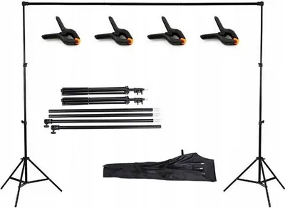 Imagen del producto de KIT DE ESTUDIO: Atrezzo para fondos de estudio, dimensiones 210x152-304 cm, incluye 4 clips y estuche