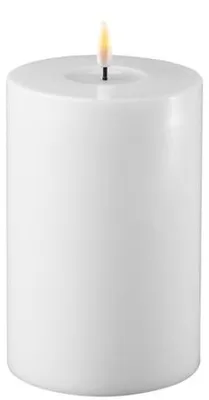 Produktbild von Deluxe HomeArt "Deluxe HomeArt LED Stumpenkerze real Flame mit Wachs 10 x 15cm weiß"