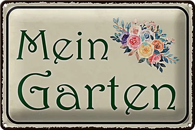 Produktbild von Blechschild Spruch 30x20cm mein Garten