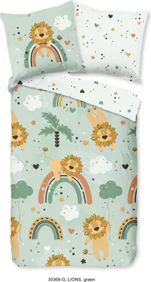 Produktbild von Good Morning Kinder Bettwäsche Läwe - 135x200 cm - 100% Baumwolle