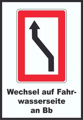 Produktbild von Wechsel auf die Fahrwasserseite Backbordseite  Symbol und Text A2 (420x594mm)