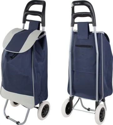 Produktbild von Verk 01745_N Einkaufstasche auf Rollen, solide, blau