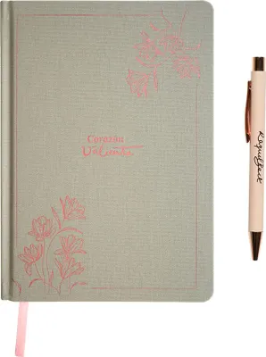 Obrázek produktu pro Erik Editores Raquel Beck Set Premium A5 Notebook with Pen Green Green One Size