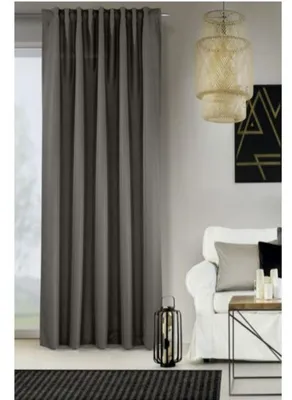 Produktbild von Fertigschal verdeckte Schlaufen "Leo"- Größe (HxB): 245x135cm Grau