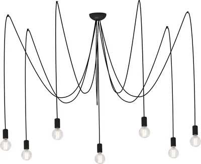 Produktbild von Nowodvorski Spider 7 Hängelampe Schwarz E27 6785