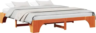 Obrázok produktu pre vidaXL Rám postele vosk hnedý 180 x 200 cm z masívneho borovicového dreva