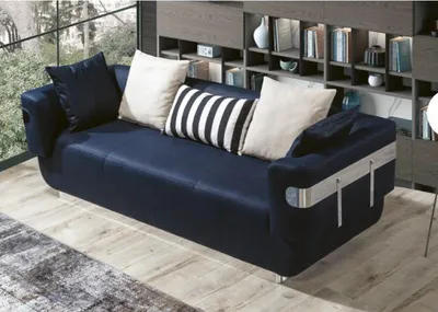 Produktbild von Design Sofa 3 Sitzer Lila Chesterfield Stoff Couch Sofa Polster Sofas Textil Neu