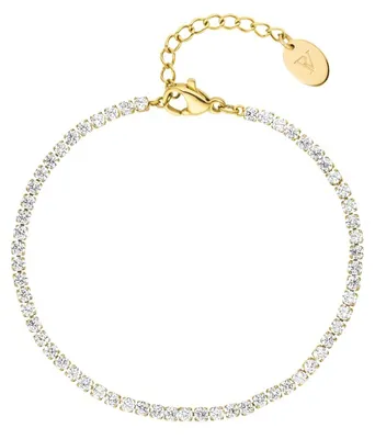 Produktbild von PAUL VALENTINE - Damen Armband Edelstahl - Vergoldet/Golden - mit Zirkonia Stein